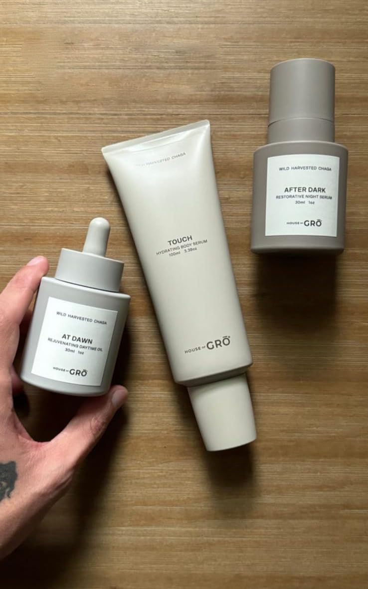 House of Grō TOUCH - HYDRATING BODY SERUM | 100ML - Chaga Mushroom Skincare, Body Serum, Inclusive Clean Beauty For All Ages And Skin Types, For Healthier Looking Skin