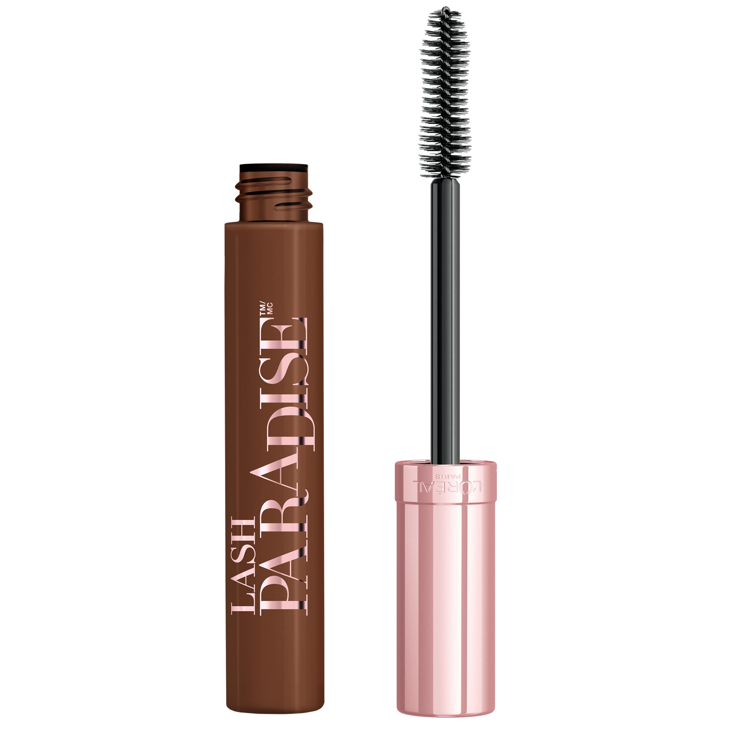 L'Oreal Paris Voluminous Makeup Lash Paradise Mascara, Voluptuous Volume, Intense Length, Feathery Soft Full Lashes, No Flaking, No Smudging, No Clumping, Blackest Black, 0.28 Fl Oz (Pack of 1)