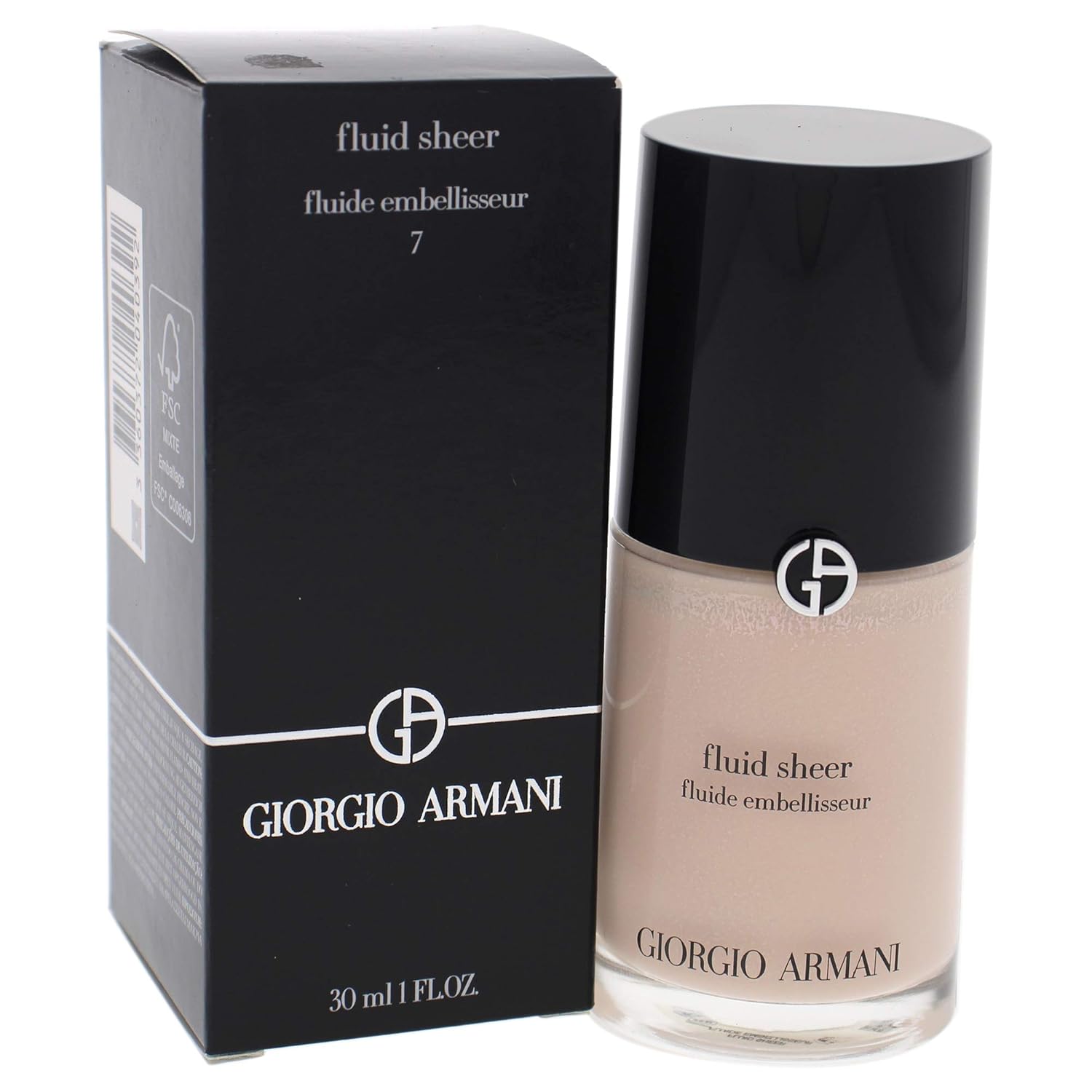 Giorgio Armani Fluid Sheer, No. 7 Pale Shimmering Rose, 1 Ounce
