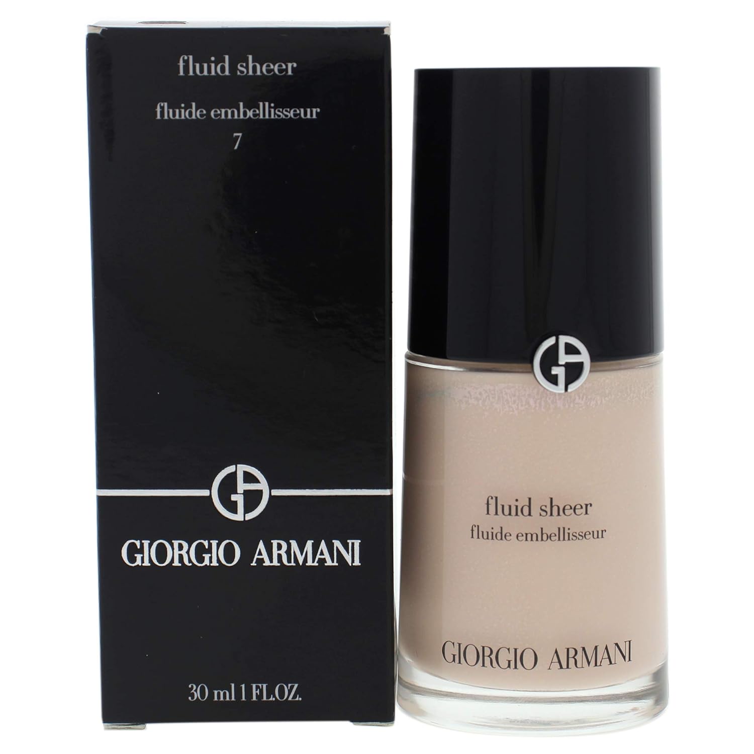 Giorgio Armani Fluid Sheer, No. 7 Pale Shimmering Rose, 1 Ounce